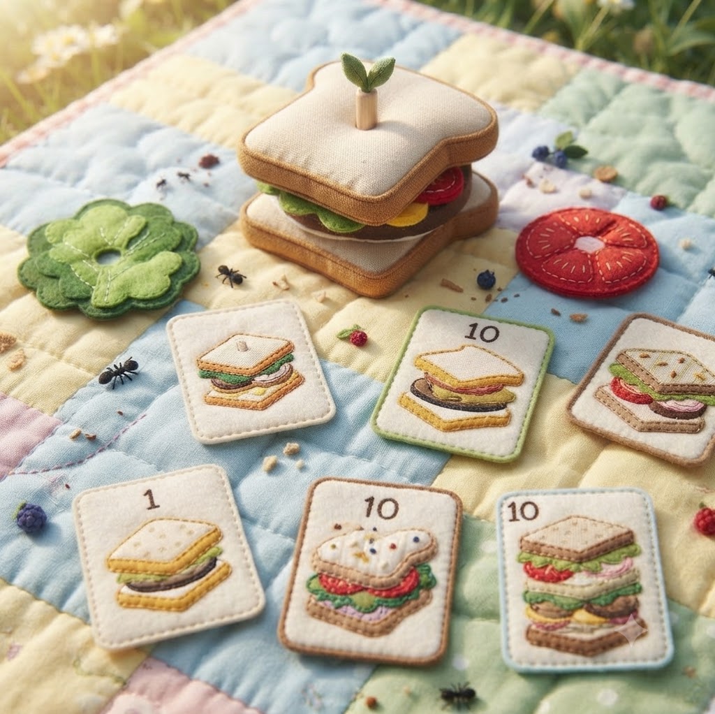 Wooden Sandwich & Burger Stacking Toy | Early Learning Fine Motor Skills Game for Toddlers