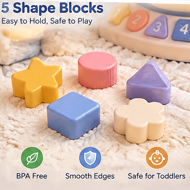 Educational Space Exploration Activity Cube for Toddlers - Montessori Shape Sorter, Number Learning, & Sensory Development Toy - Perfect Baby Birthday Gift (Ages 18M+)