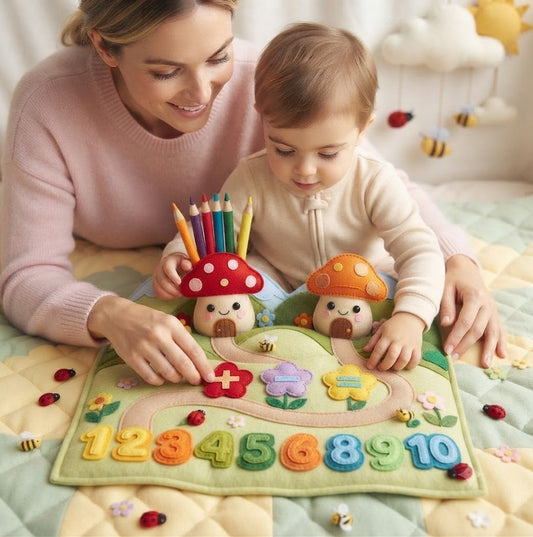 Felt Finger Numbers Math Toy | Toddler Early Learning & Counting Game for Halloween & Christmas Gift