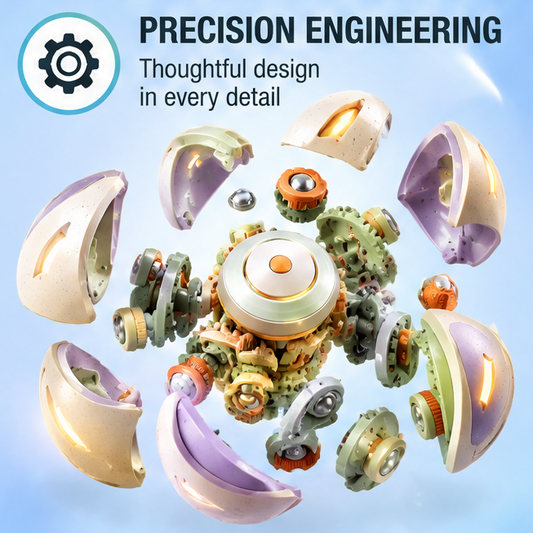 Fidget Spinner Gear Toy – Transformable Mechanical Puzzle Ball, Stress Relief Sensory Toy for Focus, Hand-Eye Coordination, and Problem-Solving Skills for Kids and Adults
