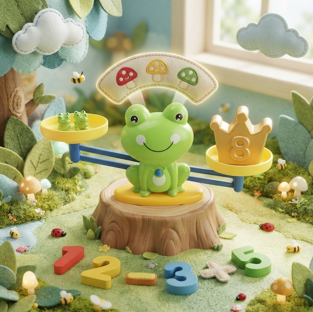 Frog Balance Counting & Math Toy | Educational Weight Stacking Game & Gift for Kids