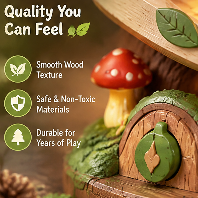 Toddler Enchanted Tree House Activity Center – Montessori Spiral Slide, Water Wheel, Glowing Lights, & Woodland Animal Figurines Sensory Learning Toy for Boys and Girls Ages 18 Months and Up