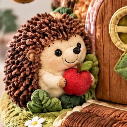 Toddler Plush Mushroom House Activity Center – Soft Stuffed Woodland Playset with Detachable Animal Figurines, Interactive Sensory Zippers, & Fine Motor Skills Learning Toy for Babies and Toddlers