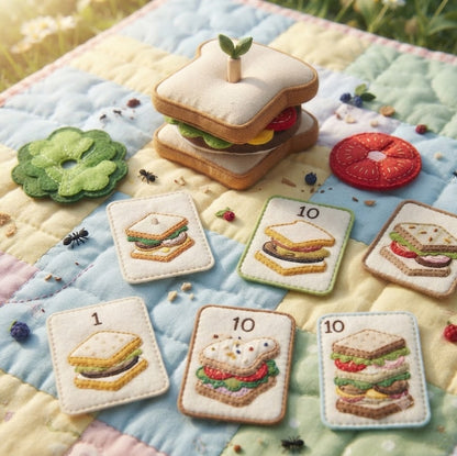 Wooden Sandwich & Burger Stacking Toy | Early Learning Fine Motor Skills Game for Toddlers